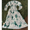 CRINKLE SILK LONG MAXI DRESS