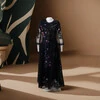 PAKISTANI BLACK EMBROIDERY NET DRESS