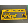 HEAVY ACRYLIC HAPPY WEDDING ENVELOPE