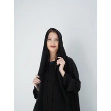 DUBAI GEORGETTE BLACK ABAYA
