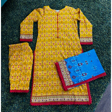 3 PCS PRINTED LAWN SUIT
