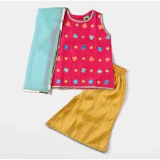 INFANT RAW SILK 3PCS SUIT