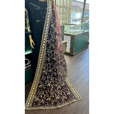 DUPATTA NET W GOLD SQ