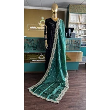 DUPATTA RAW SILK W GOLD EMBROIDERY