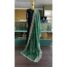 DUPATTA RAW SILK W GOLD EMBROIDERY
