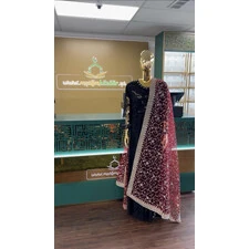 DUPATTA NET CZ STONE