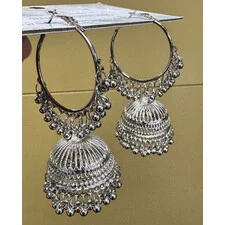BLACK JHUMKA LARGE