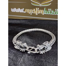 925 MEN STERLING SILVER BRACELET WITH DRAGON HEAD
