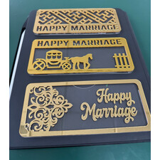 HEAVY ACRYLIC HAPPY MARRIAGE ENVELOPE