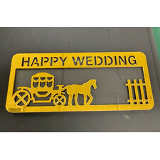 HEAVY ACRYLIC HAPPY WEDDING ENVELOPE