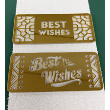 HEAVY ACRYLIC BEST WISHES ENVELOPE