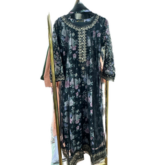 ELEGANT FINE NET DIGITAL PRINTED DRESS