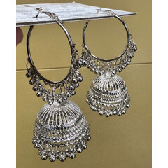 BLACK JHUMKA LARGE