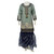 PAKISTANI BLUE ORGANZA SHARARA:GHAGRA CHOLI