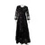 PAKISTANI BLACK EMBROIDERY NET DRESS