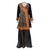 PAKISTANI ORANGE BLUE & GOLDEN GAGHRA