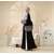 KEFFIYEH ABAYA W MATCHING CROSSBODY BAG-BLACK