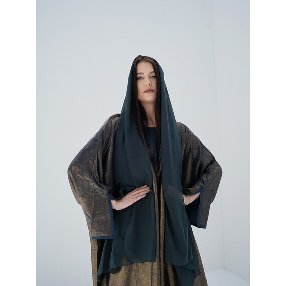 DUBAI COPPER BLUE ABAYA
