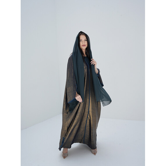 DUBAI COPPER BLUE ABAYA