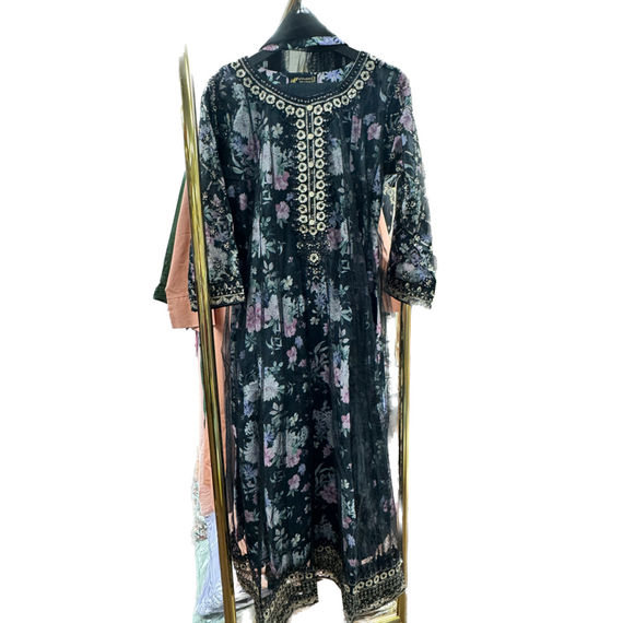 ELEGANT FINE NET DIGITAL PRINTED DRESS
