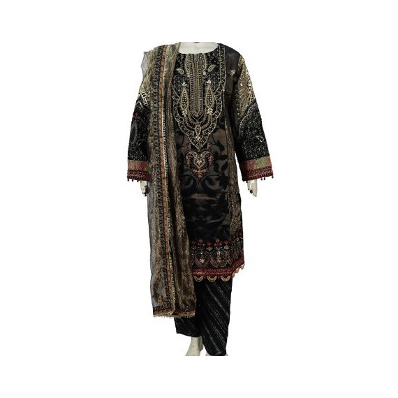 PAKISTANI FANCY DRESS (DARK GOLDEN AND BLACK)