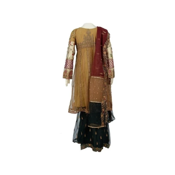 PAKISTANI MASOORI GOLDEN LEHENGA