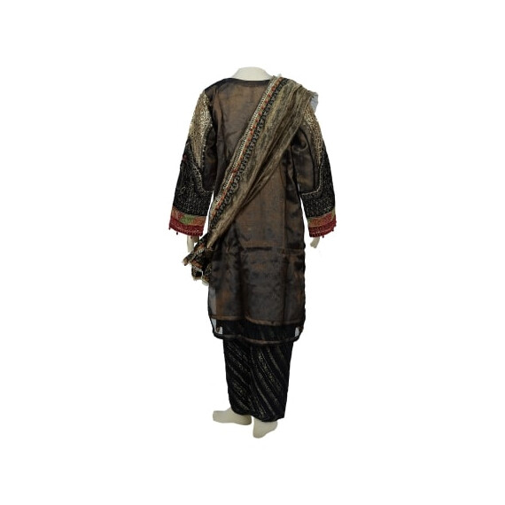 PAKISTANI FANCY DRESS (DARK GOLDEN AND BLACK)