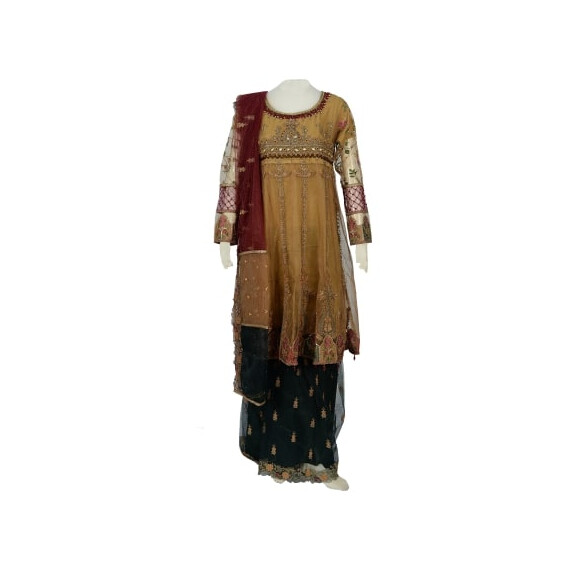 PAKISTANI MASOORI GOLDEN LEHENGA