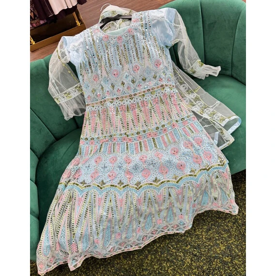 YOUNG GIRL FANCY MAXI DRESS NET
