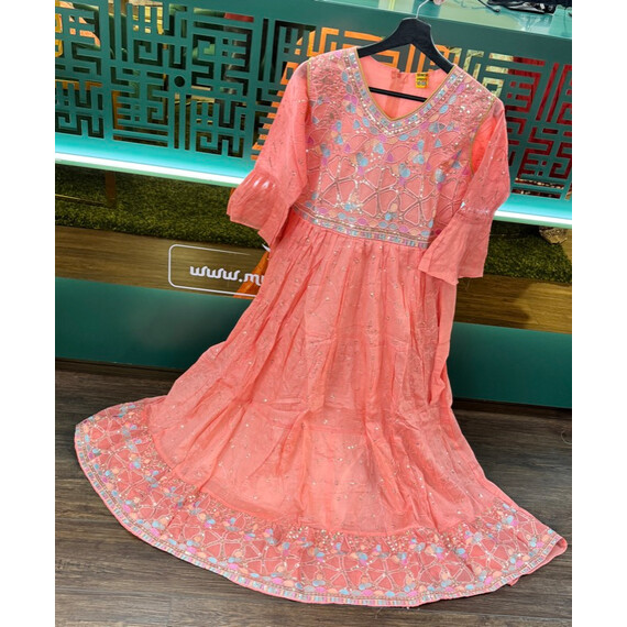 YOUNG GIRL FANCY MAXI DRESS COTTON