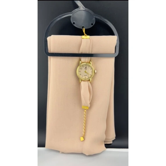 CHIFFON HIJAB WITH WATCH