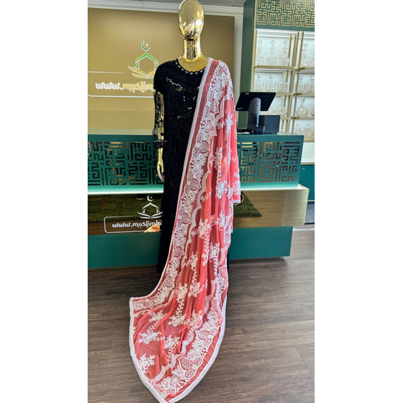 DUPATTA CHIFFON CRINKLE EMBROIDERED