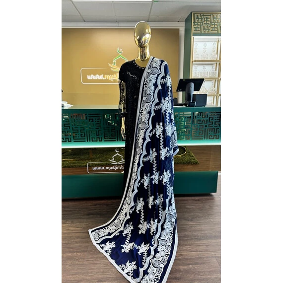 DUPATTA CHIFFON CRINKLE EMBROIDERED