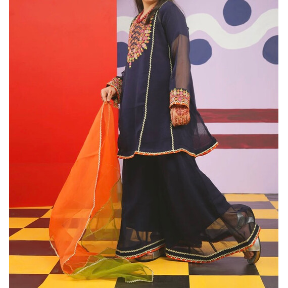 GIRLS CHIFFON 3PCS SUIT