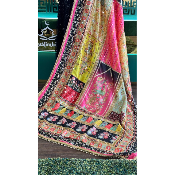 DUPATTA SILK HEAVY MIRROR