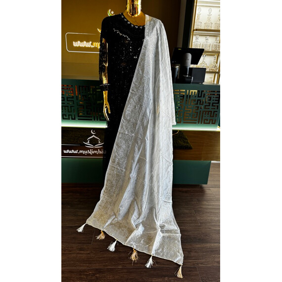 DUPATTA SILKY W BEADS