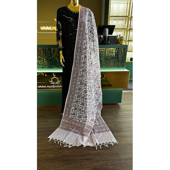 DUPATTA SOOTI BLOCK PRINT