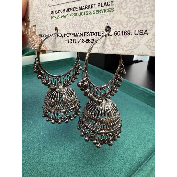 BLACK JHUMKA LARGE