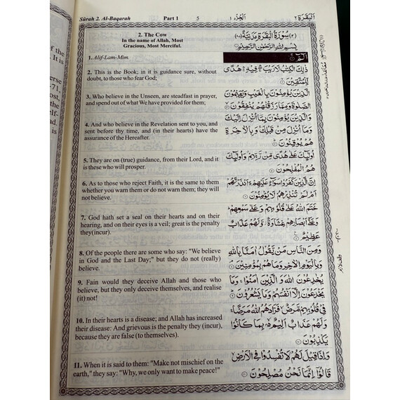 QURAN ENGLISH TRANS WITH ARABIC TEXT