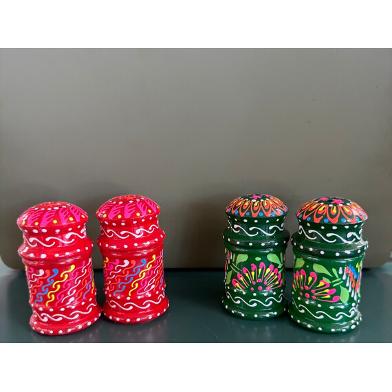 PAKISTANI TRUCK ART SALT AND PEPPER SHAKER SET