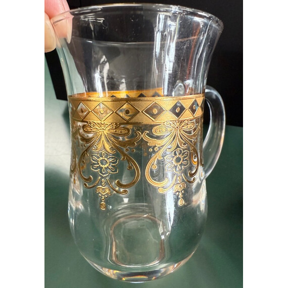 TEA CUP GLASS SET HEAVY DUTY 12PCS 5OZ