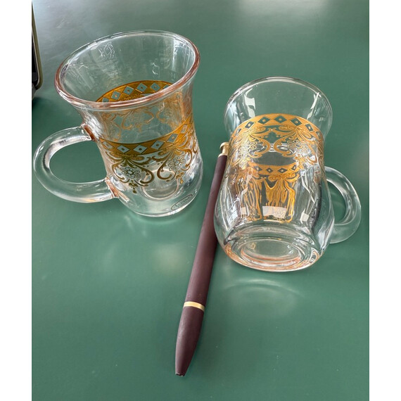 TEA CUP GLASS SET HEAVY DUTY 12PCS 5OZ