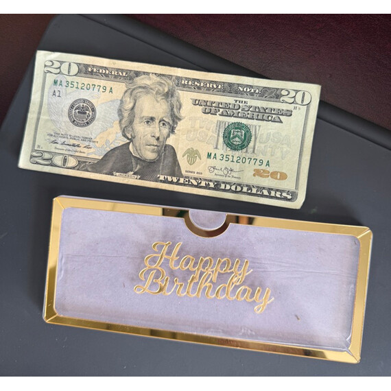 ELEGANT ACRYLIC HAPPY BIRTHDAY ENVELOPE
