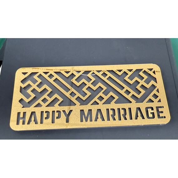 HEAVY ACRYLIC HAPPY MARRIAGE ENVELOPE