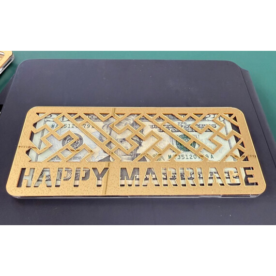 HEAVY ACRYLIC HAPPY MARRIAGE ENVELOPE