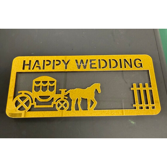 HEAVY ACRYLIC HAPPY WEDDING ENVELOPE