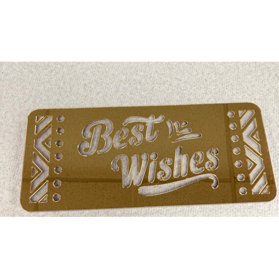 HEAVY ACRYLIC BEST WISHES ENVELOPE