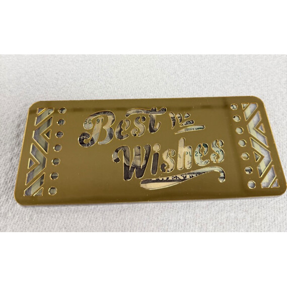 HEAVY ACRYLIC BEST WISHES ENVELOPE
