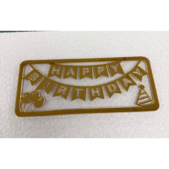 HEAVY ACRYLIC HAPPY BIRTHDAY ENVELOPE