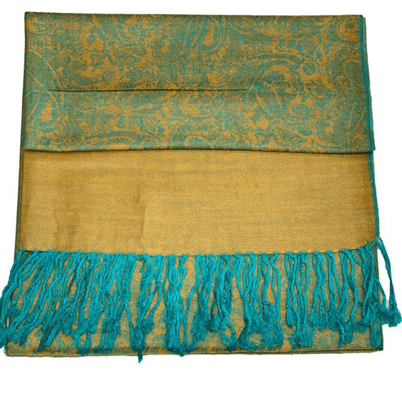 PASHMINA SOFT SILKY TWO TONE REVERSIBLE SHAWL WRAP SCARF